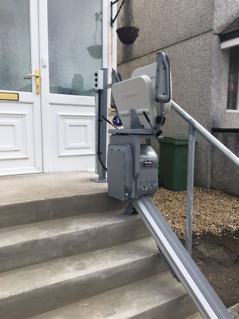 Outdoor stairlift installation Devon