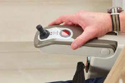 arm rest control on the Access HomeGlide Outdoor Stair Lift