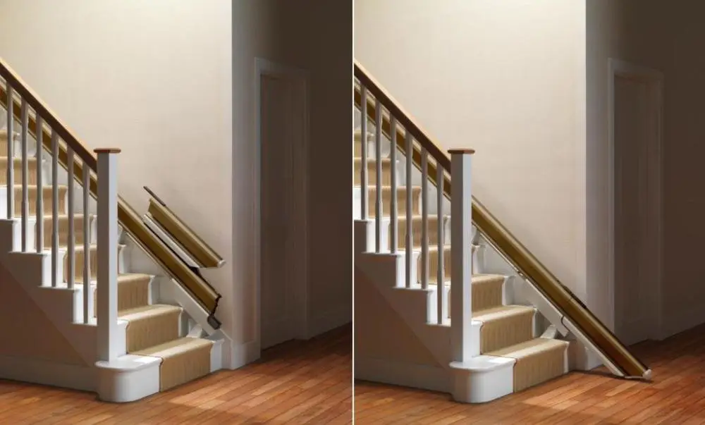Retractable Rail for Stair Lifts by Stannah