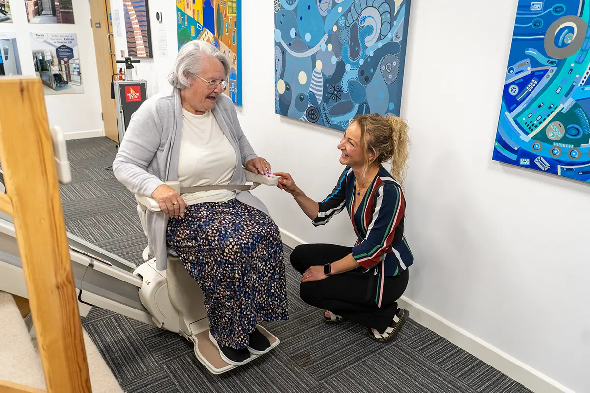 toni showroom laughing