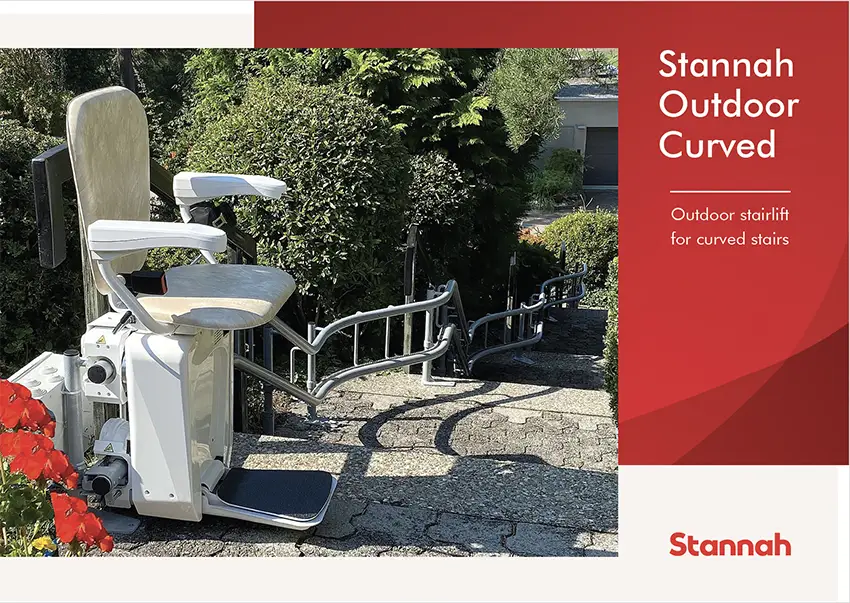 Outdoor curved stairlift Brochure cover